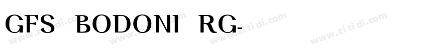 GFS Bodoni Rg字体转换